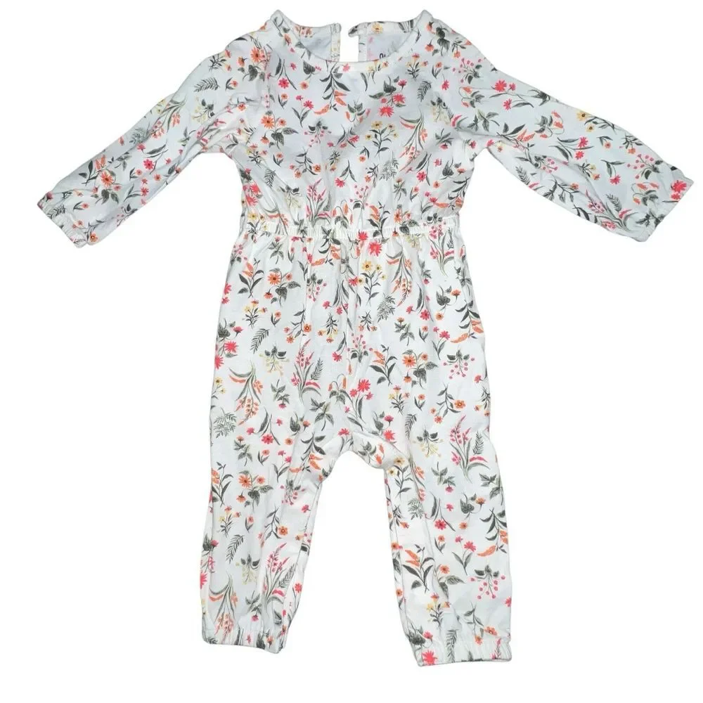 Set Of 3 Girls Baby One Piece Outfits Floral Stars 12 Months Cat & Jack Old Navy
